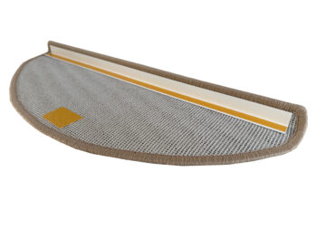 Vopi Nášľapy na schody Capri svetlo béžový polkruh, samolepiaci - 24x65 polkruh (rozmer vrátane ohybu)