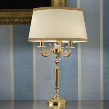 Vznešená stolná lampa Marvine, pozlátená