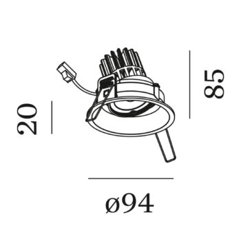 WEVER & DUCRÉ Deep Adjust zapustené 2 700K biele