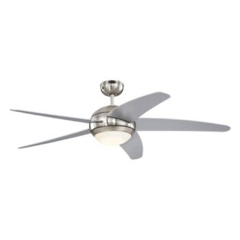 Westinghouse Bendan LED ventilátor s lopatkami strieborný