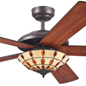 Westinghouse Comet T - Ventilátor so sklom Tiffany