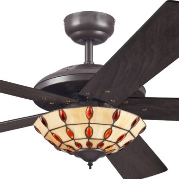 Westinghouse Comet T - Ventilátor so sklom Tiffany