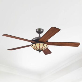 Westinghouse Comet T - Ventilátor so sklom Tiffany