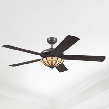 Westinghouse Comet T - Ventilátor so sklom Tiffany