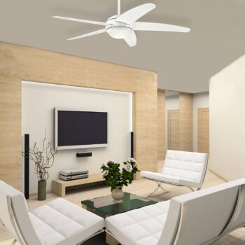 Westinghouse LED stropný ventilátor Bendan, biely, tichý