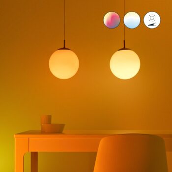 WiZ A60 LED lampa matná WiFi E27 8,5W RGBW sada 2 ks