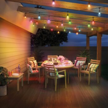 WiZ String Lights LED vonkajšia svetelná reťaz, 14,8 m, CCT, RGB