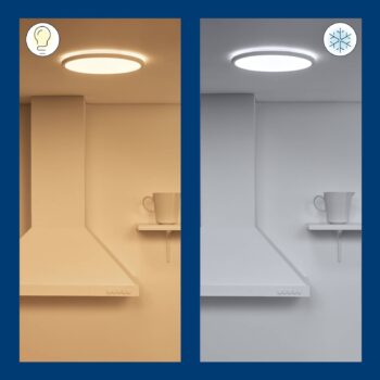 WiZ SuperSlim LED stropné svetlo CCT Ø29cm biele