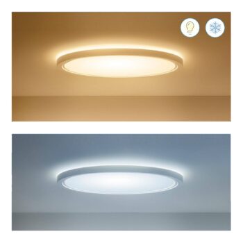 WiZ SuperSlim LED stropné svietidlo RGBW Ø54cm biele