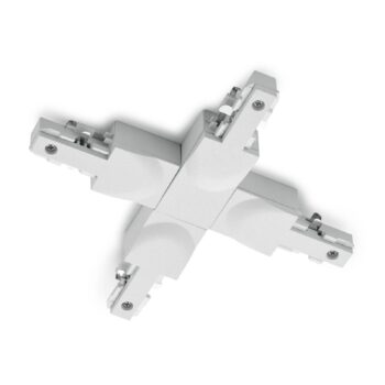 X-konektor DUOline 2-fázová koľajnica, biela matná