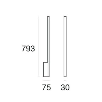 Xilema W1 minimalistické nástenné LED svetlo biele
