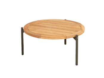 Yoga teak konferenčný stolík sivo-béžový 73 cm