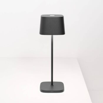 Zafferano Ofelia 3K nabíjateľná stolová lampa IP65 sivá