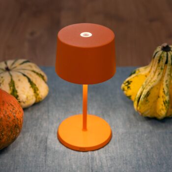 Zafferano Olivia mini 3K dobíjacia stolová lampa oranžová