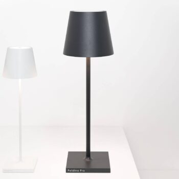 Zafferano Poldina L Desk lampa batérie IP54 sivá