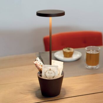 Zafferano Poldina Reverso lampa batéria corten