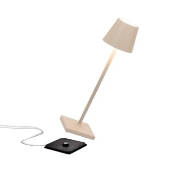 Zafferano Poldina mikro dobíjacia lampa IP65 piesok