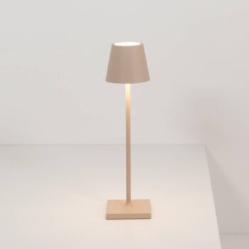 Zafferano Poldina mikro dobíjacia lampa IP65 piesok