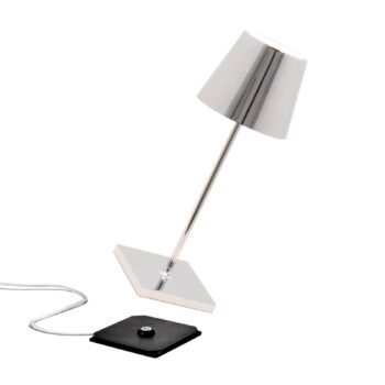 Zafferano Poldina mini batériová lampa vnútri chróm lesklý