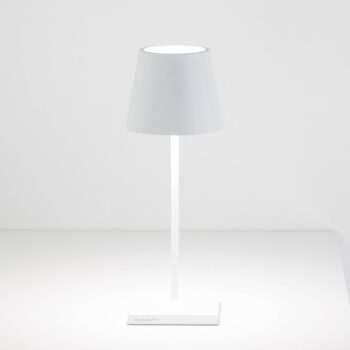 Zafferano Poldina mini lampa na batérie IP65 biela