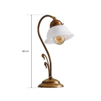 Zakrivená stolná lampa Hannelore