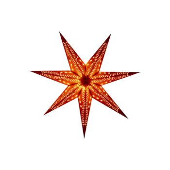 Zamatová papierová hviezda Sterntaler, Ø 75 cm oranžová