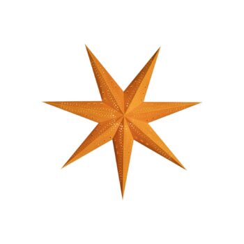 Zamatová papierová hviezda Sterntaler, Ø 75 cm oranžová
