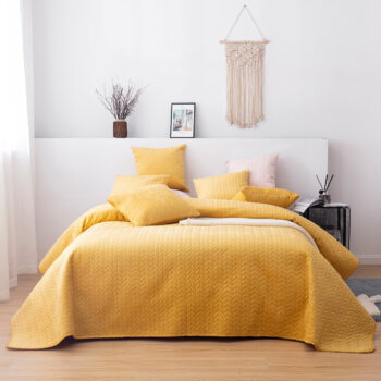 Zamatový prehoz Silky Touch 220x240cm yellow, 220 x 240 cm