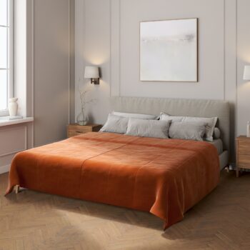 Zamatový prehoz Velvet, Terracotta, Velvet, 704-33