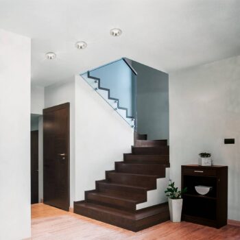 Zapustené LED Saliceto okrúhle, pevné 2 700K nikel