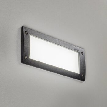 Zapustené nástenné LED Leti 300 Square čierne, CCT