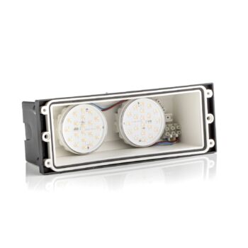 Zapustené nástenné LED Leti 300 Square čierne, CCT