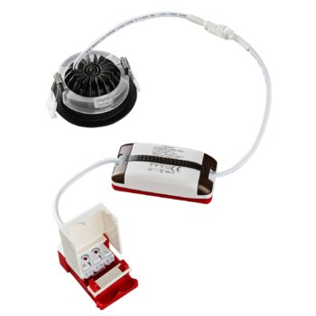 Zapustené stropné LED svetlo DL6809 okrúhle čierna