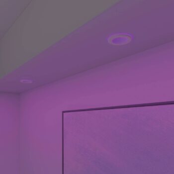 Zapustené stropné svietidlo Calex Smart Halo CCT RGB biela