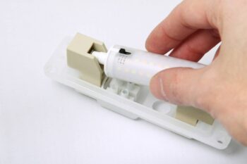 Zapustené svietidlo Nina IP55 čierna/opál 19 cm R7S CCT syntetická živica