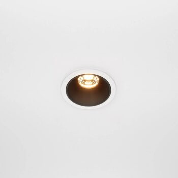 Zápustné svietidlo Maytoni Alfa, čierna/biela, Ø 6,5 cm, 10 W, 36°