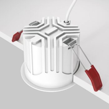 Zápustné svietidlo Maytoni Alfa, čierna/biela, Ø 8,5 cm, 15 W, 36°
