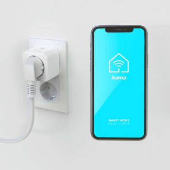 Zásuvka Hama WLAN Smart, kompatibilná s Matter, biela, 3 680 W