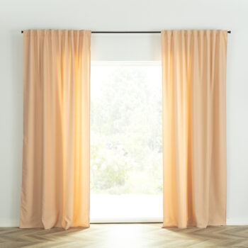 Záves BASIC s navliekacou riasiacou páskou 140x260 cm svetlé kakao 1 ks., 140 cm x 260 cm