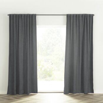 Záves BASIC s navliekacou riasiacou páskou 140x260 cm tmavosivy šenil 1 ks., 140 cm x 260 cm