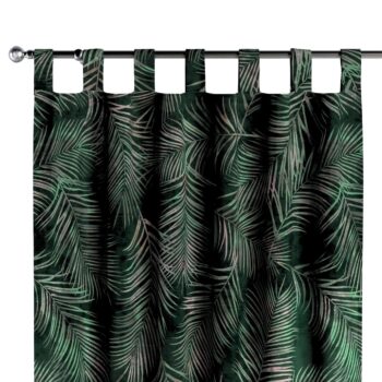 Záves na pútkach, Naturhvid med print, Velvet, 704-21