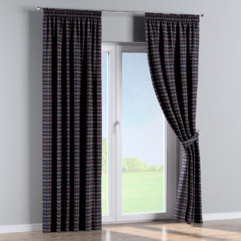 Záves na riasiacej páske, modro - červené káro, Quadro, 142-68