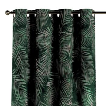 Záves s kolieskami, Naturhvid med print, Velvet, 704-21