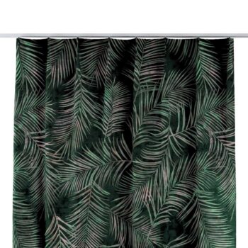 Záves so systémom FLEX (jednoduché spony flex), Naturhvid med print, Velvet, 704-21