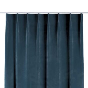 Záves so systémom FLEX (jednoduché spony flex), Petroliumsblå, Velvet, 704-16