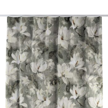 Záves so systémom FLEX (jednoduché spony flex), grå-hvid, Velvet, 184-24