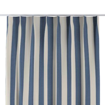 Záves so systémom FLEX (jednoduché spony flex), niebiesko-białe pionowe pasy, Quadro, 143-90