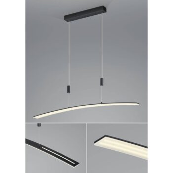 Závesná LED lampa Dual s diaľkovým ovládaním CCT čierna