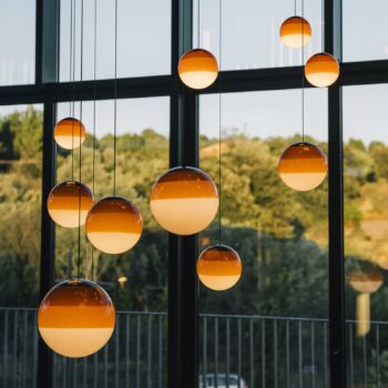 Závesná LED lampa MARSET Dipping Light Ø 20 cm oranžová