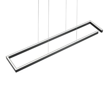 Závesná LED lampa Marisa-100, čierna matná, 100 x20cm